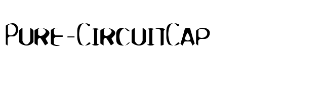 Pure-CircuitCap font preview