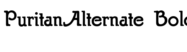 PuritanAlternate Bold font preview