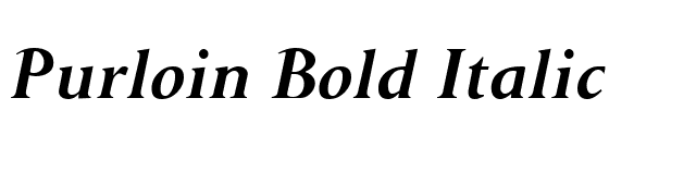 Purloin Bold Italic font preview