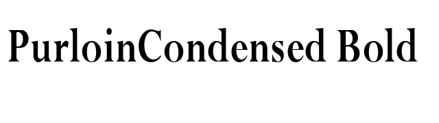 PurloinCondensed Bold font preview