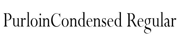 PurloinCondensed Regular font preview