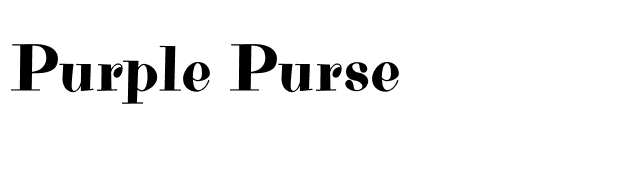 Purple Purse font preview