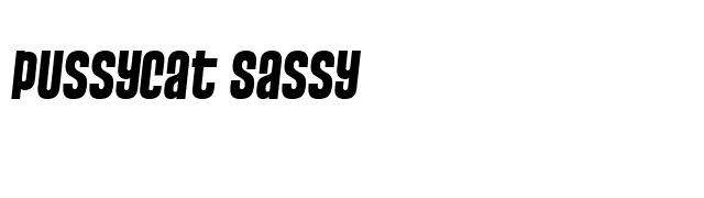 Pussycat Sassy font preview