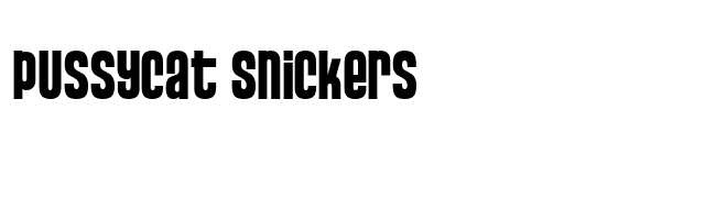 Pussycat Snickers font preview
