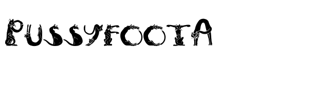 PussyfootA font preview