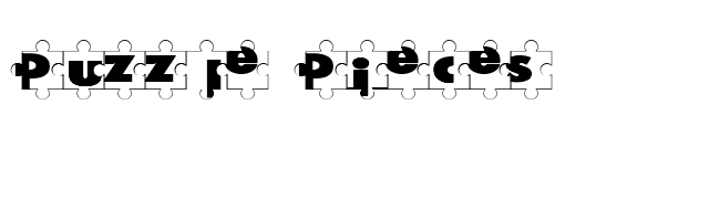 Puzzle Pieces font preview