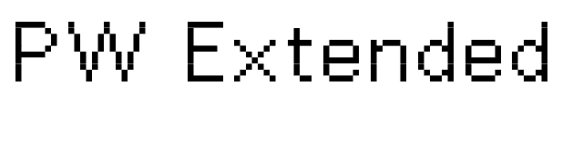 PW Extended font preview