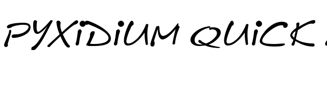 Pyxidium Quick Regular font preview
