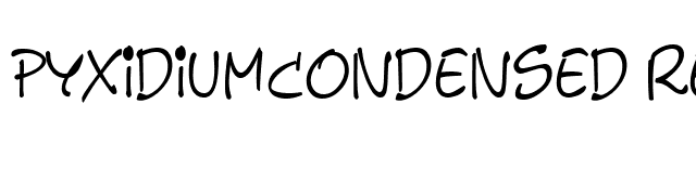 PyxidiumCondensed Regular font preview