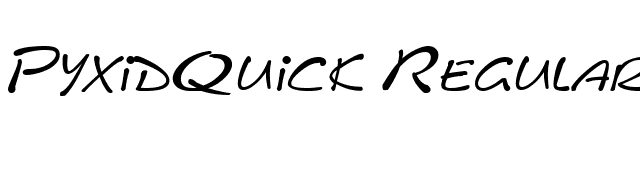 pyxidquick-regular font preview