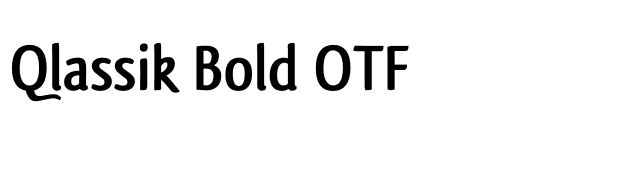 Qlassik Bold OTF font preview