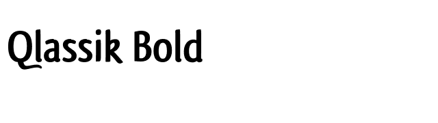 Qlassik Bold font preview