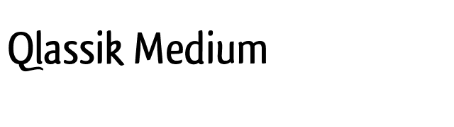 Qlassik Medium font preview