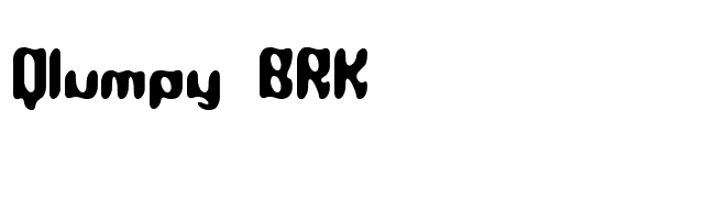 Qlumpy BRK font preview