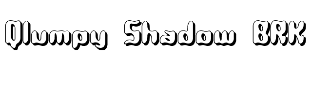 Qlumpy Shadow BRK font preview