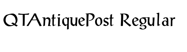 QTAntiquePost Regular font preview