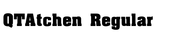 QTAtchen Regular font preview