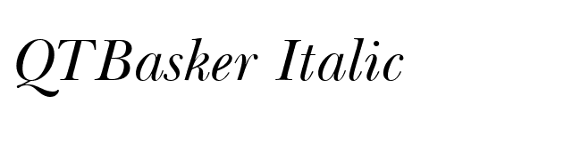 QTBasker Italic font preview