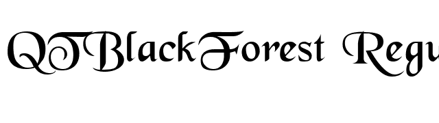 QTBlackForest Regular font preview
