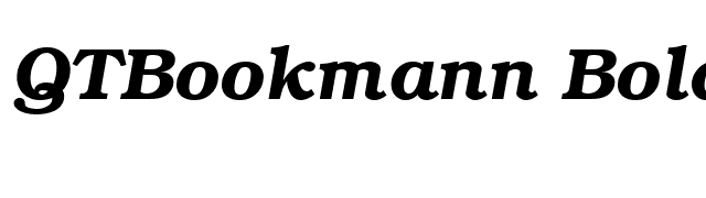 QTBookmann Bold Italic font preview