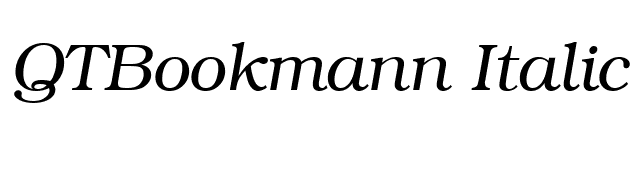 QTBookmann Italic font preview