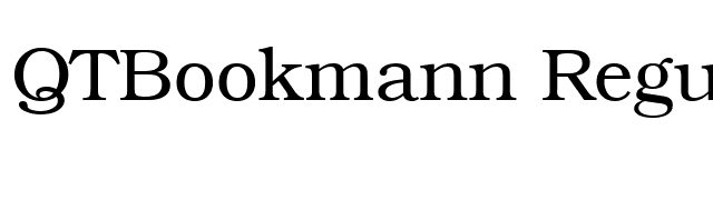 QTBookmann Regular font preview