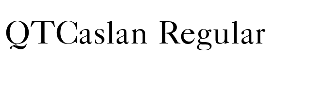 QTCaslan Regular font preview