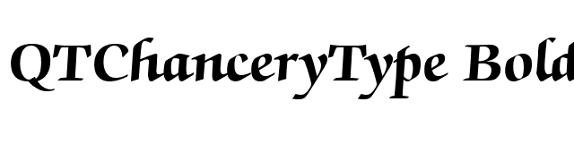QTChanceryType Bold font preview