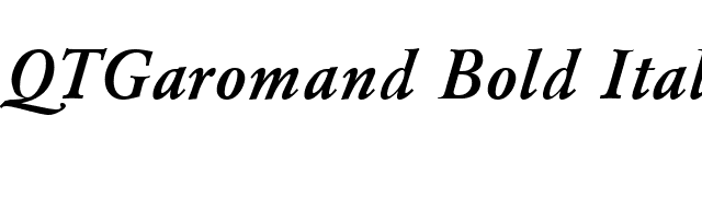 QTGaromand Bold Italic font preview