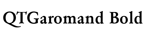 QTGaromand Bold font preview