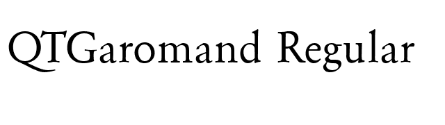 QTGaromand Regular font preview