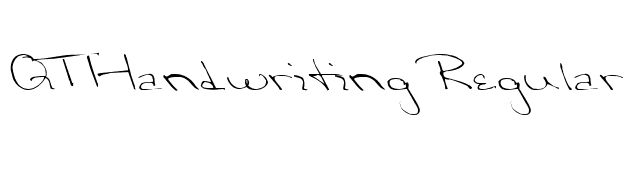 QTHandwriting Regular font preview