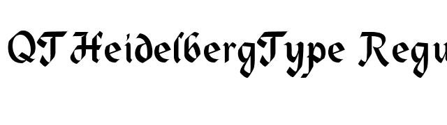 QTHeidelbergType Regular font preview