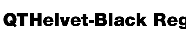 QTHelvet-Black Regular font preview