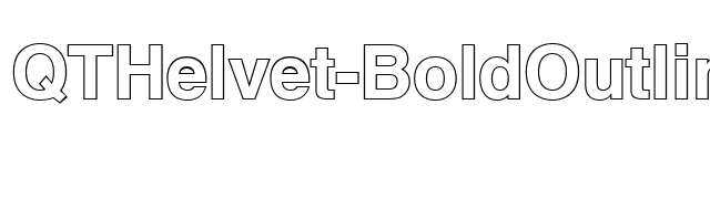 QTHelvet-BoldOutline Regular font preview
