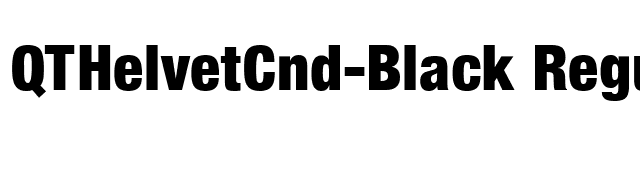 QTHelvetCnd-Black Regular font preview