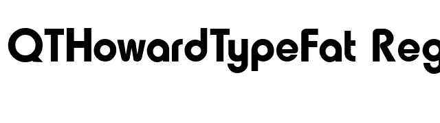 QTHowardTypeFat Regular font preview