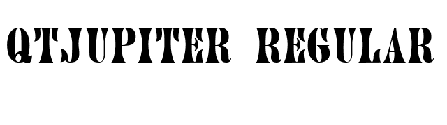 QTJupiter Regular font preview