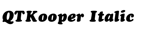 QTKooper Italic font preview