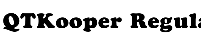QTKooper Regular font preview