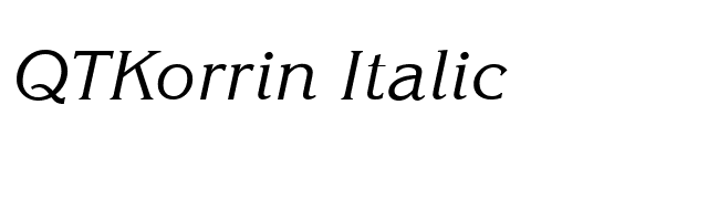 QTKorrin Italic font preview