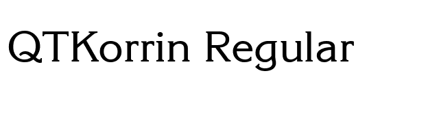 QTKorrin Regular font preview