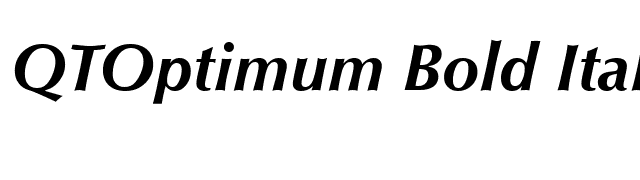 QTOptimum Bold Italic font preview