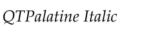 QTPalatine Italic font preview