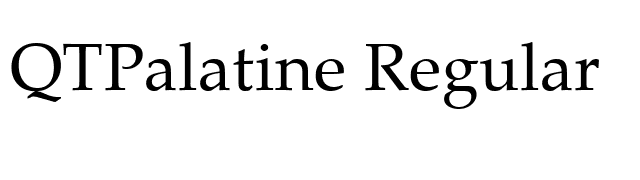 QTPalatine Regular font preview