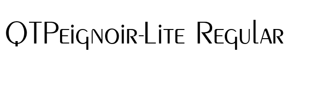 QTPeignoir-Lite Regular font preview