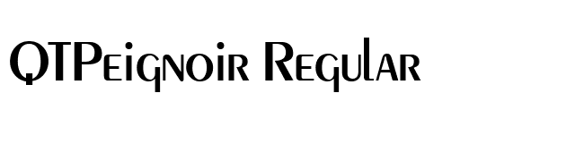 QTPeignoir Regular font preview