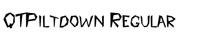 QTPiltdown Regular font preview
