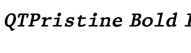 QTPristine Bold Italic font preview