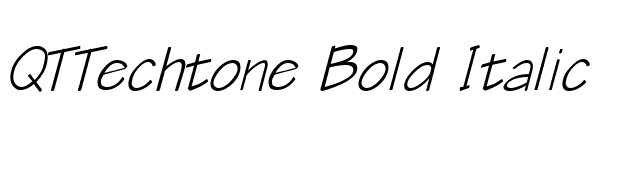 QTTechtone Bold Italic font preview